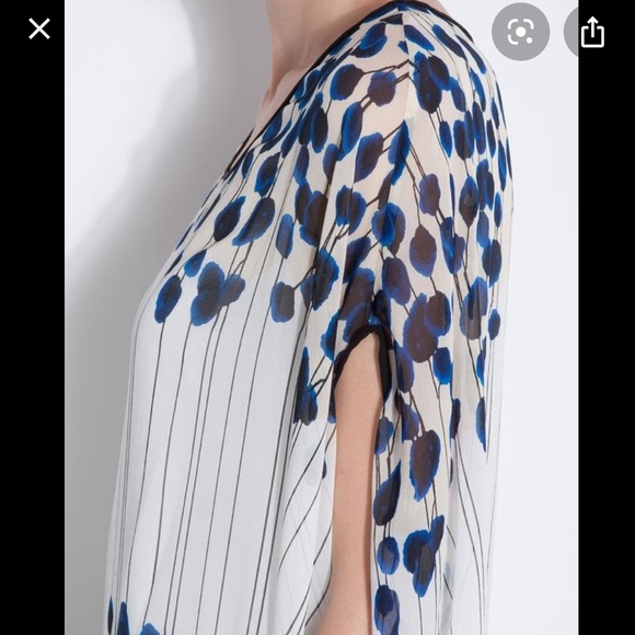 Diane Van Furstenburg Floral silk Robyn top - Picture 6 of 8